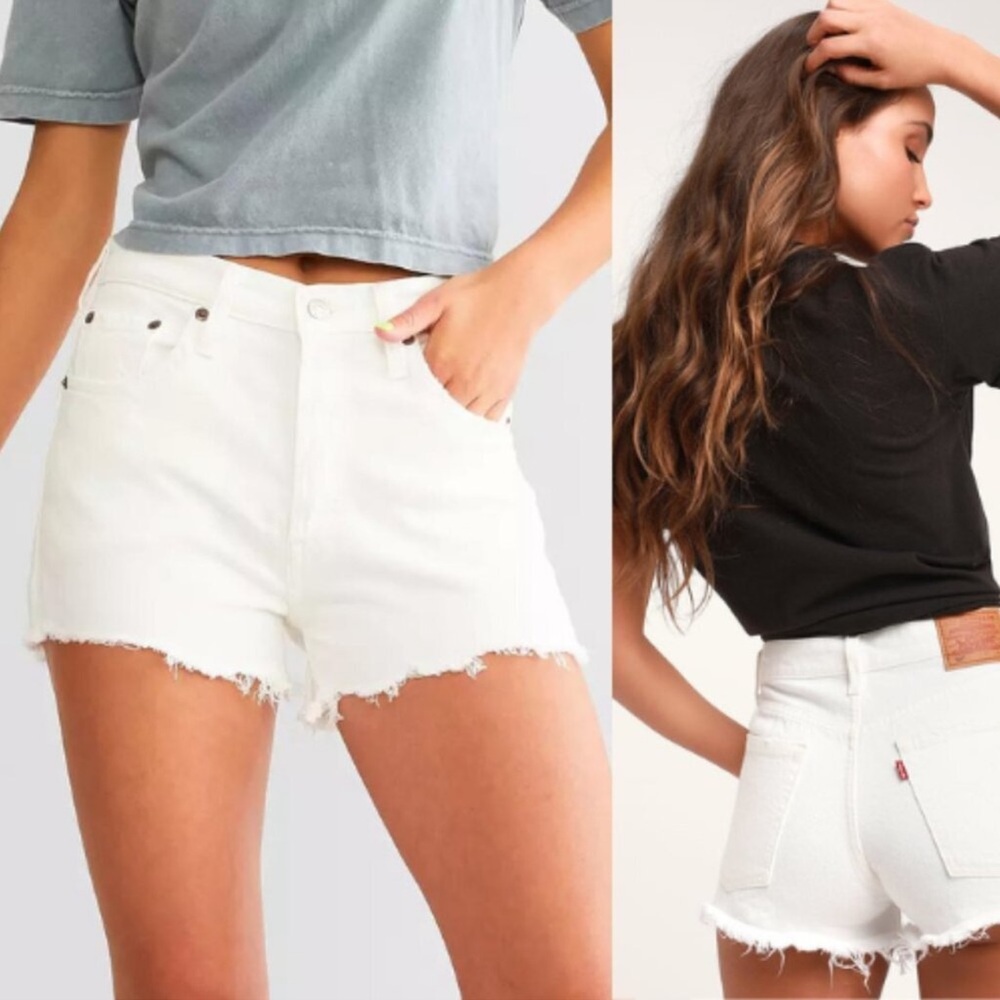 Levi's White Jean Shorts for Women